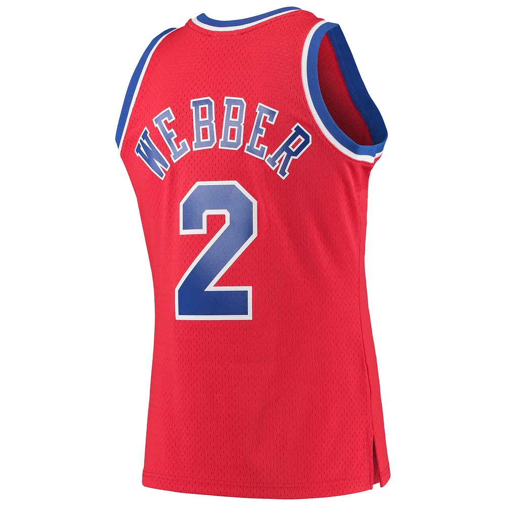 Maillot Swingman Mitchell & Ness Chris Webber Washington Bullets 1994/95 Hardwood Classics pour hommes, rouge