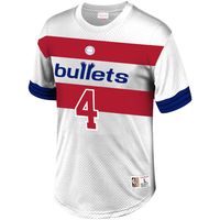 Men's Mitchell & Ness Chris Webber White Washington Bullets Mesh T-Shirt