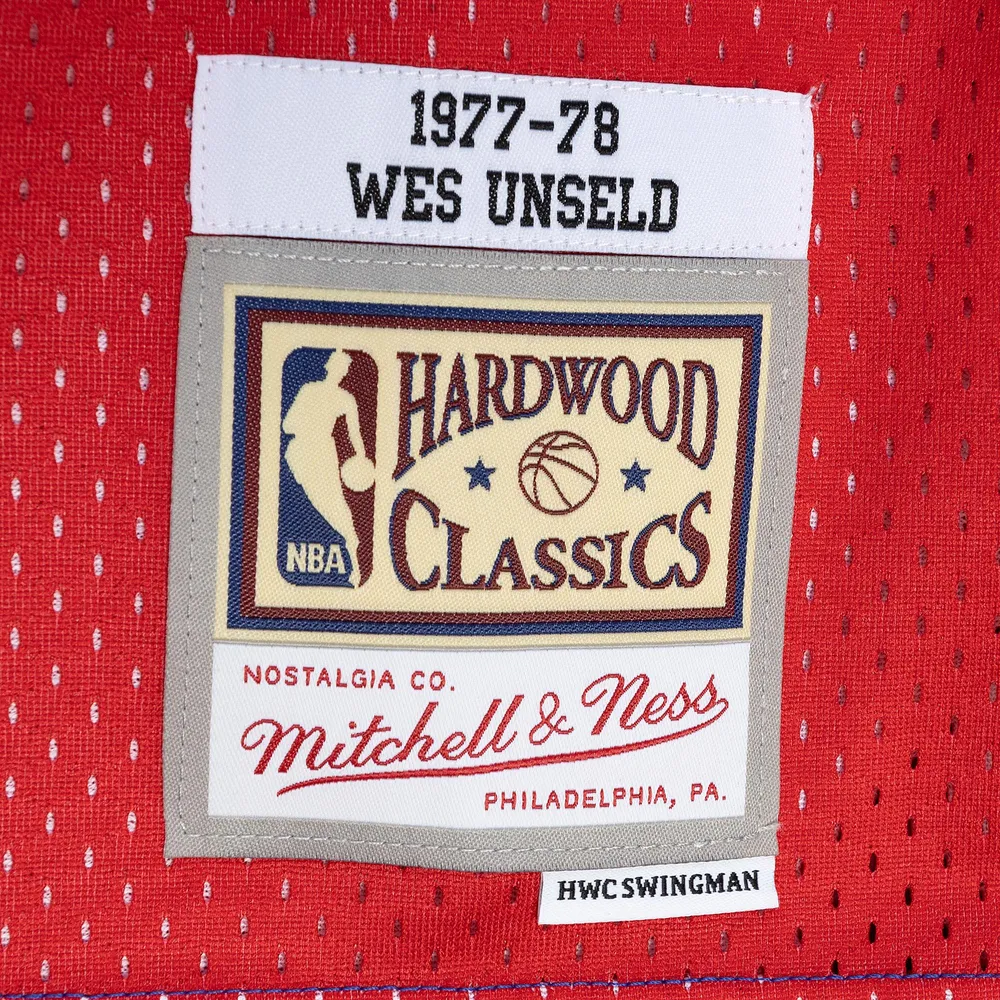 Wes Unseld Washington Bullets Mitchell & Ness Hardwood Classics Swingman  Jersey - Blue