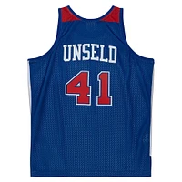 Maillot Swingman Mitchell & Ness Wes Unseld Washington Bullets 1977/78 Hardwood Classics pour homme, bleu