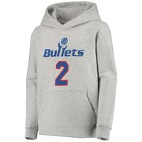 Youth Mitchell & Ness Chris Webber Heathered Gray Washington Bullets Hardwood Classics Name Number Pullover Hoodie