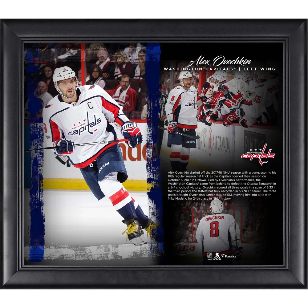 Framed Alex Ovechkin Washington Capitals Autographed Red Adidas
