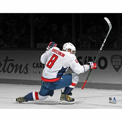 Alex Ovechkin Washington Capitals Unsigned Goal Celebration Spotlight Photograph
