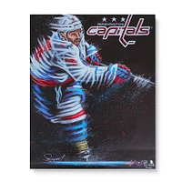 Alex Ovechkin Washington Capitals Unsigned Stretched 16" x 20" Embellished Canvas Giclee Print - Art by Eric Sevigny