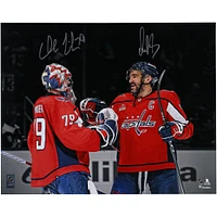 Alexander Ovechkin & Charlie Lindgren Washington Capitals Autographed 16" x 20" Red Jersey Celebration Photograph
