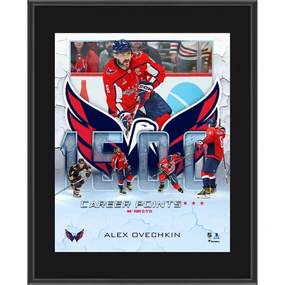 Plaque sublimée de 10,5" x 13" des Capitals de Washington d'Alexander Ovechkin pour le match de 1 500 points