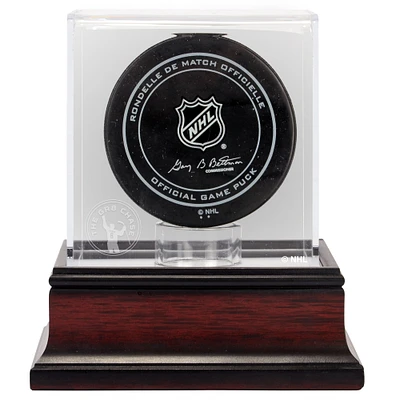 Vitrine de présentation du logo Chase GR8 des Capitals de Washington avec rondelle de hockey en acajou d'Alexander Ovechkin