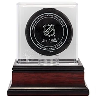 Vitrine de présentation du logo Chase GR8 des Capitals de Washington avec rondelle de hockey en acajou d'Alexander Ovechkin