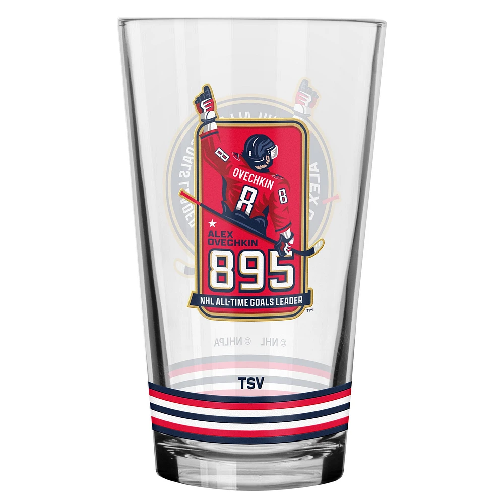 Alexander Ovechkin Washington Capitals NHL All-Time Leading Goal Scorer 16oz. Mixing Glass