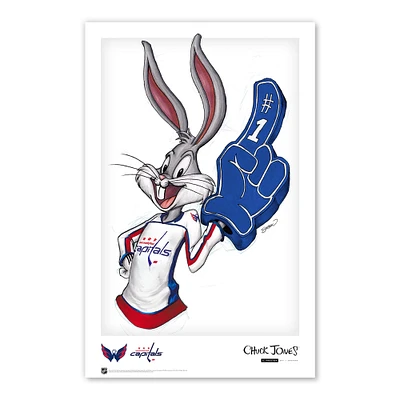 Bugs Bunny Washington Capitals 11" x 17" Looney Tunes Poster Print