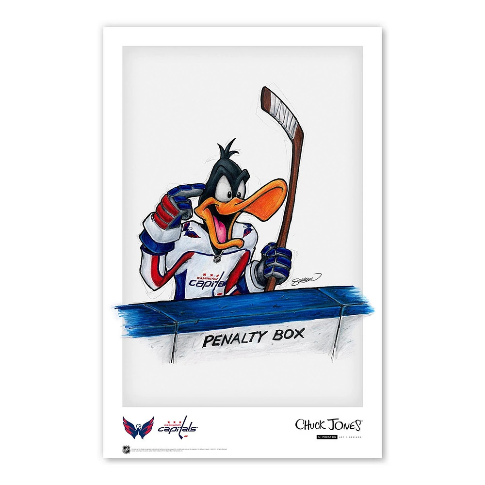 Daffy Duck Washington Capitals 11" x 17" Looney Tunes Poster Print