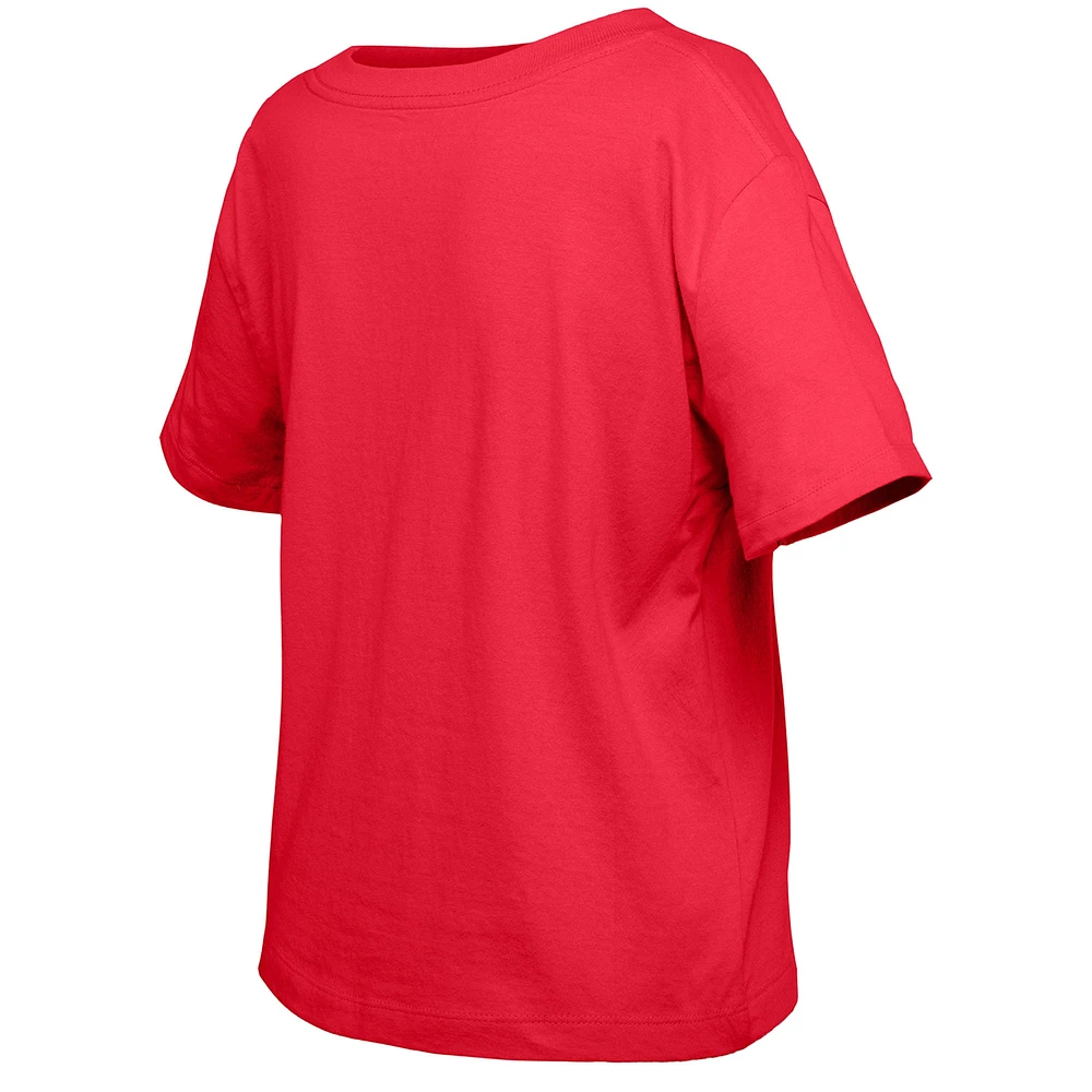 Girl's Youth New Era  Red Washington Capitals Flip Sequin T-Shirt