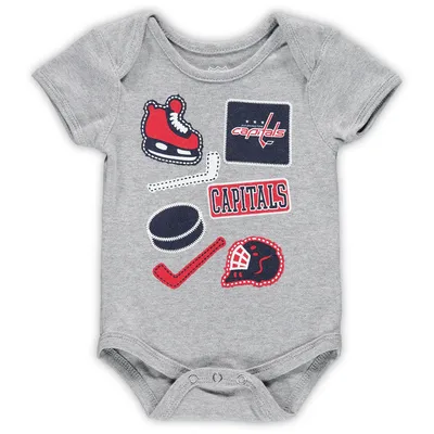 Washington Capitals Infant Patched Together Bodysuit - Heathered Gray