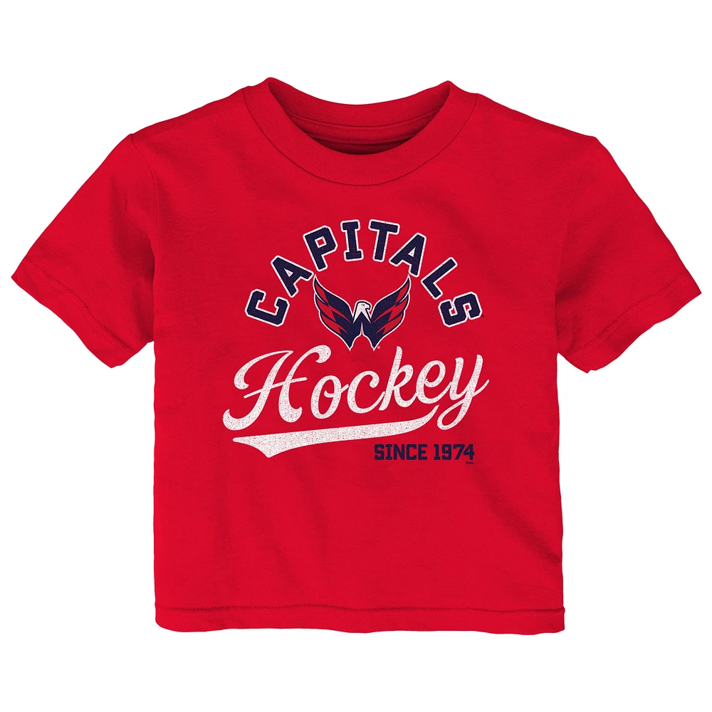 T-shirt rouge pour bébé, les Capitals de Washington prennent devants