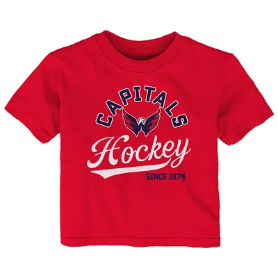 T-shirt rouge pour bébé, les Capitals de Washington prennent devants