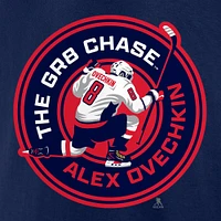 T-shirt Fanatics Alexander Ovechkin pour homme, bleu marine, Washington Capitals The GR8 Chase