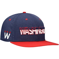 Casquette Snapback avec logo alternatif des Washington Capitals Fanatics pour hommes, bleu marine