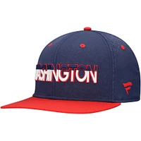 Casquette Snapback avec logo alternatif des Washington Capitals Fanatics pour hommes, bleu marine