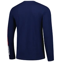 T-shirt à manches longues pour homme Fanatics bleu marine Washington Capitals