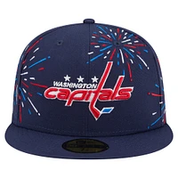 Men's New Era  Navy Washington Capitals Americana Fireworks 59FIFTY Fitted Hat