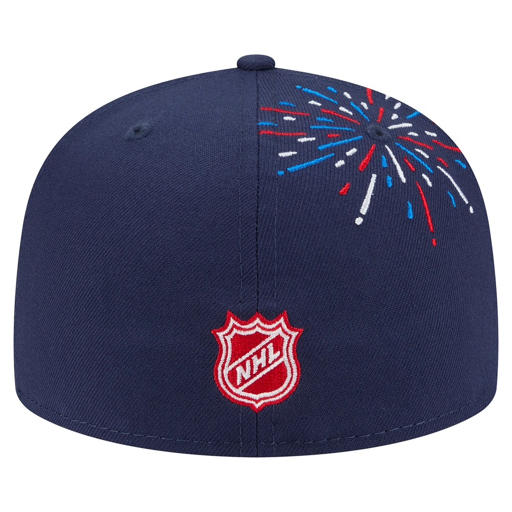 Men's New Era  Navy Washington Capitals Americana Fireworks 59FIFTY Fitted Hat