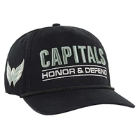 Men's '47 Black Washington Capitals OHT Military Appreciation Homeland Honor and Defend Hitch Adjustable Hat