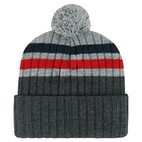 Men's '47 Gray Washington Capitals Stack Patch Cuffed Knit Hat with Pom