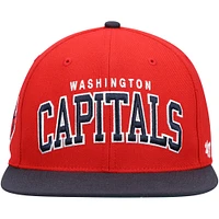 Casquette Snapback Capitaine des Capitals de Washington '47 rouge pour homme