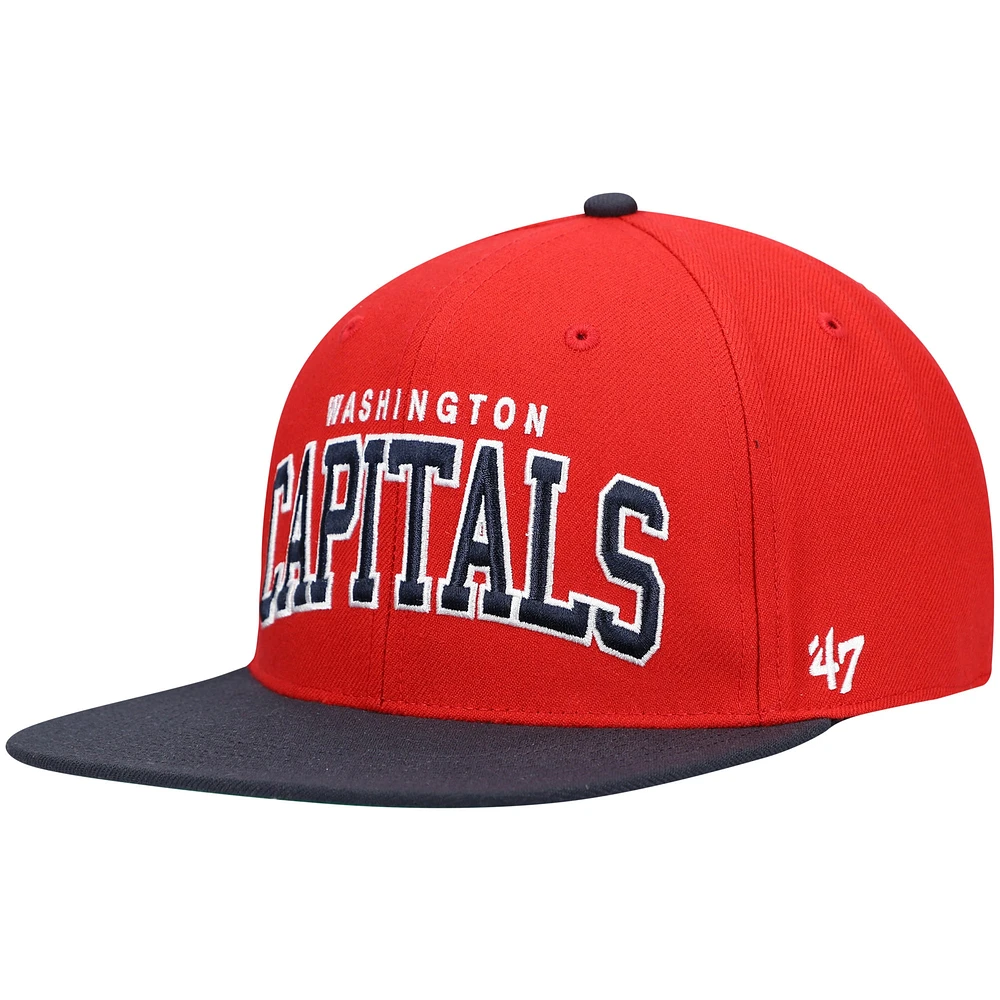 Casquette Snapback Capitaine des Capitals de Washington '47 rouge pour homme