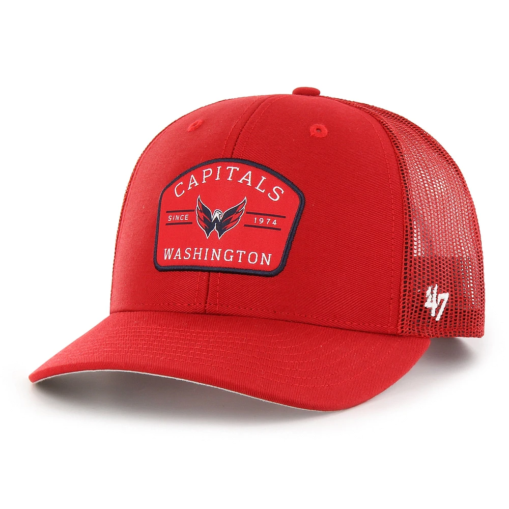 Casquette de camionneur Snapback '47 rouge Washington Capitals Primer pour hommes