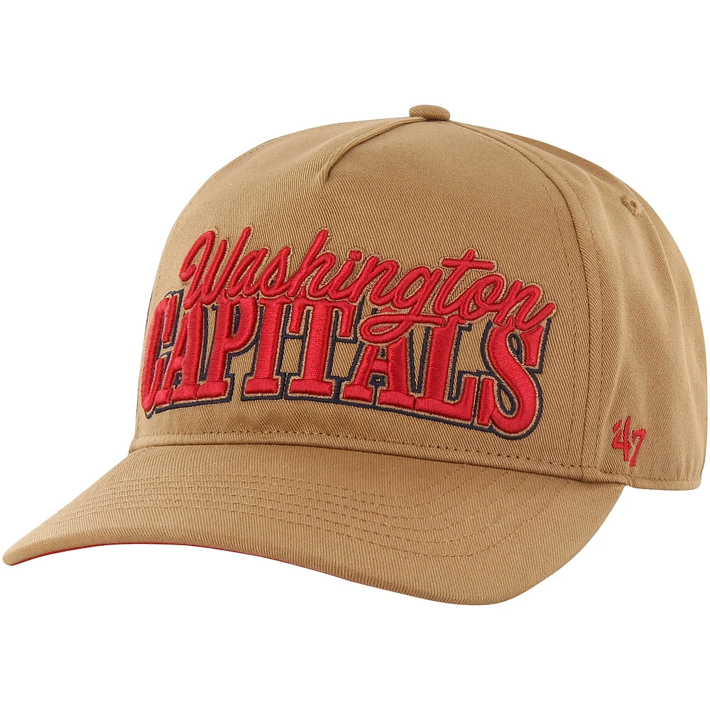 Casquette réglable Barnes Hitch '47 pour hommes, beige, Washington Capitals