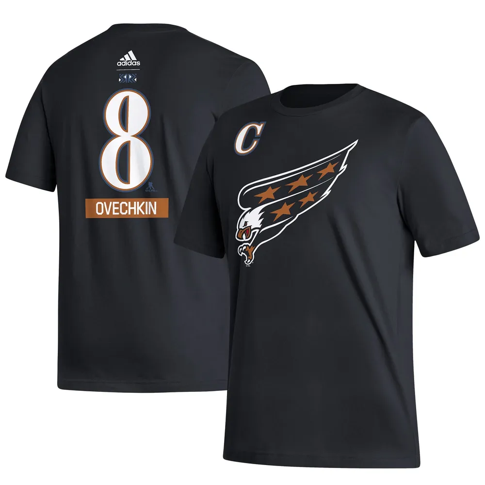 Alexander Ovechkin Washington Capitals adidas Reverse Retro 2.0 Name &  Number T-Shirt - Black