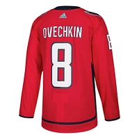 Maillot de joueur authentique des Capitals Washington adidas Alexander Ovechkin rouge pour homme