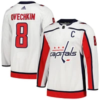 Maillot de joueur authentique extérieur Primegreen des Washington Capitals blanc adidas Alexander Ovechkin pour homme