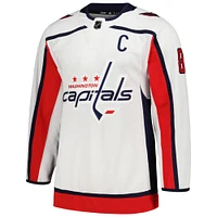 Maillot de joueur authentique extérieur Primegreen des Washington Capitals blanc adidas Alexander Ovechkin pour homme