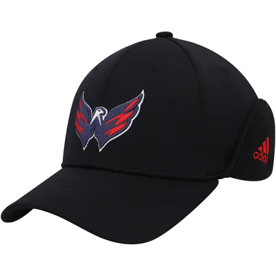 Washington Capitals adidas Earflap Flex Hat - Black