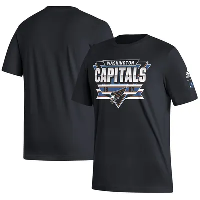 T-shirt adidas noir Washington Capitals Reverse Retro 2.0 Fresh Playmaker pour hommes