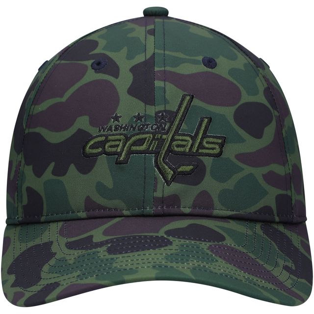 Casquette réglable pour hommes adidas Camo Washington Capitals Locker Room Slouch