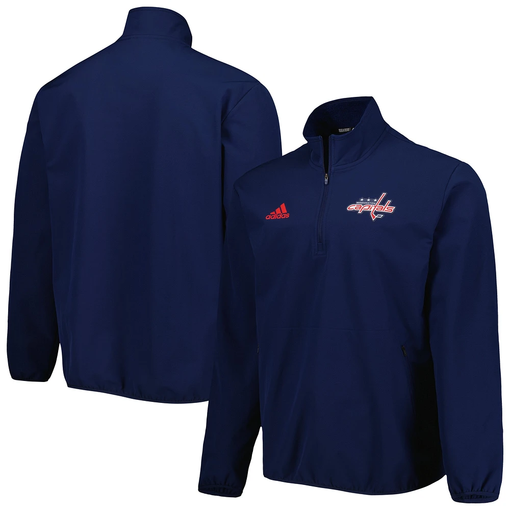 Men's adidas Navy Washington Capitals COLD.RDY Quarter-Zip Jacket