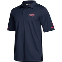 Men's adidas Navy Washington Capitals Game Day climalite Polo