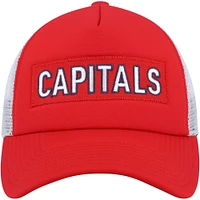 Men's adidas Red/White Washington Capitals Team Plate Trucker Snapback Hat