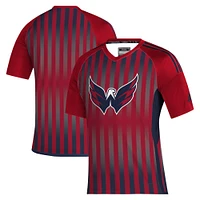 Haut de football raglan AEROREADY rouge des Capitals Washington pour hommes adidas