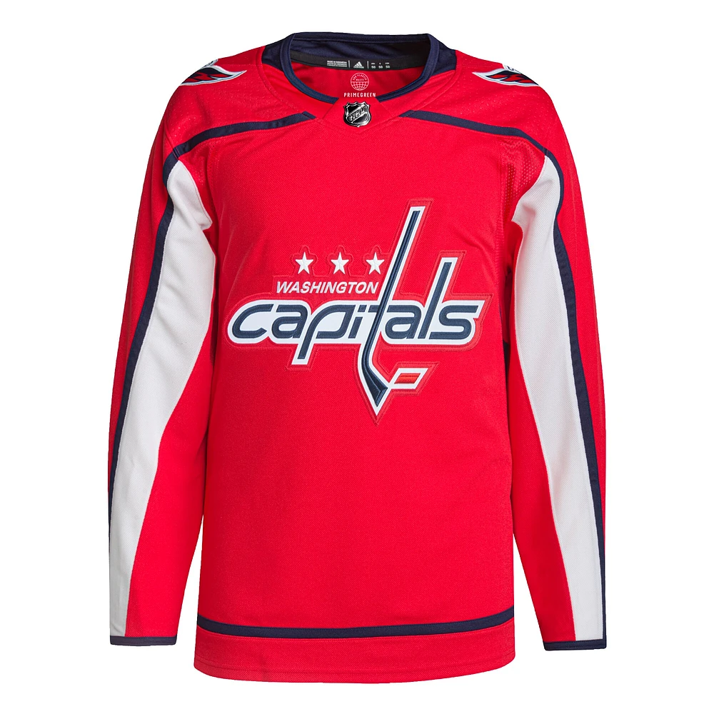 Adidas rouge Washington Capitals domicile pour hommes - Maillot authentique Primegreen