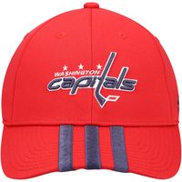 Men's adidas Red Washington Capitals Locker Room Three Stripe Adjustable Hat