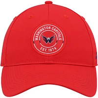 Casquette ajustable rouge Washington Capitals Team Circle Slouch adidas pour hommes