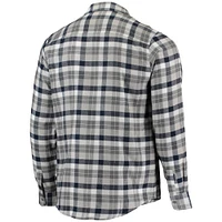 Chemise boutonnée à manches longues pour homme, bleu marine/gris, Washington Capitals, motif écossais Ease