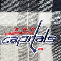 Chemise boutonnée à manches longues pour homme, bleu marine/gris, Washington Capitals, motif écossais Ease
