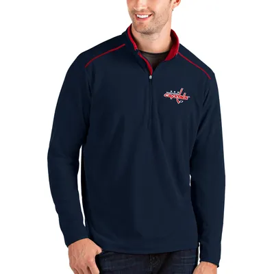 Washington Capitals Antigua Glacier Quarter-Zip Pullover Jacket - Navy