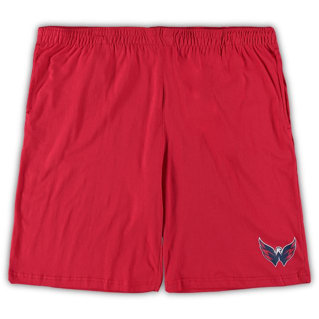 Ensemble de pyjama t-shirt et short pour hommes Concepts Sport rouge/anthracite chiné Washington Capitals Tailles Big & Tall