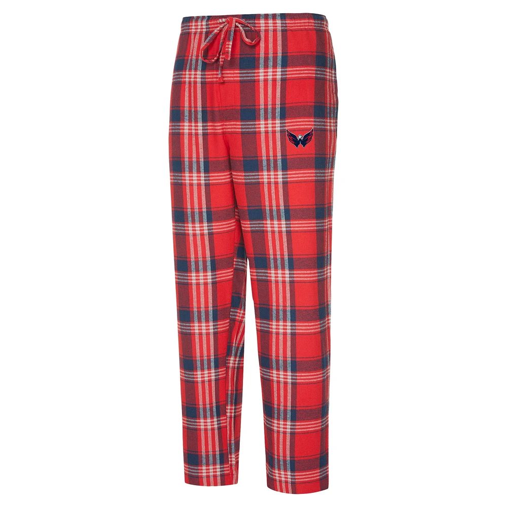 Pantalon de nuit en flanelle rouge/bleu marine pour homme Concepts Sport Washington Capitals Region